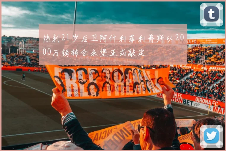 热刺21岁后卫阿什利菲利普斯以2000万镑转会米堡正式敲定